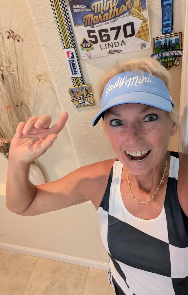 BrewNymph's tweet photo. Checkered Flag Ready #indy #raceday ๐ #memorialdayweekend ๐๏ธ Can't believe it's been 3 wks since
I actually ran around the oval at @IMS @500festival #IndyMini #HalfMarathon๐๐ปโโ๏ธ ๐ ๐ WooHoo! Thrill of a wk! ๐ Also finally completed @goneforarun challenge! ๐
๐๐ปโโ๏ธ
๐
#running https://t.co/vHJ0K4a0op