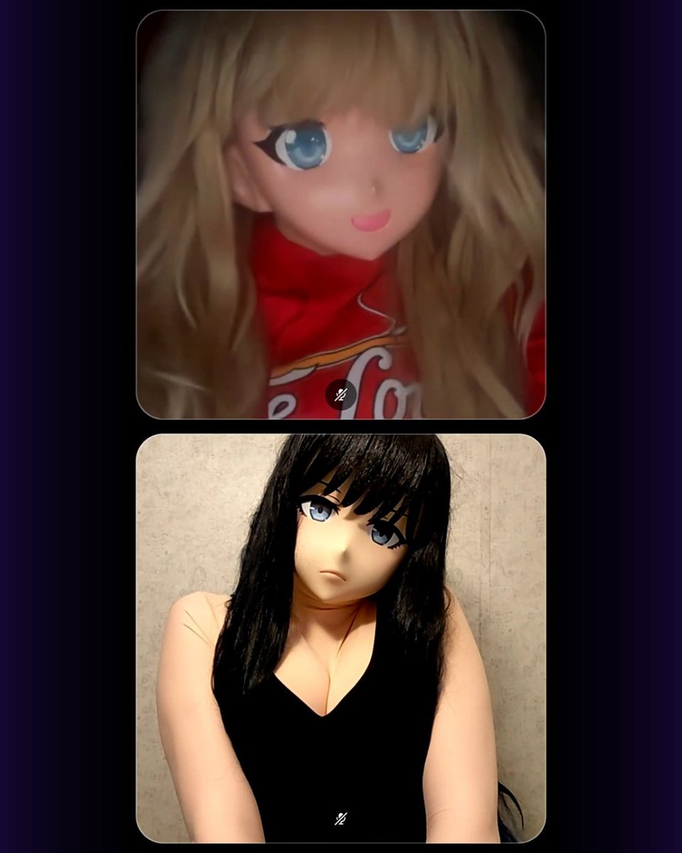 yujakun's tweet photo. Just two girls and a late night cam 🫶

💙 @KiguAlice 

#着ぐるみ #animegao #kigurumi https://t.co/mcPDzpQnpr