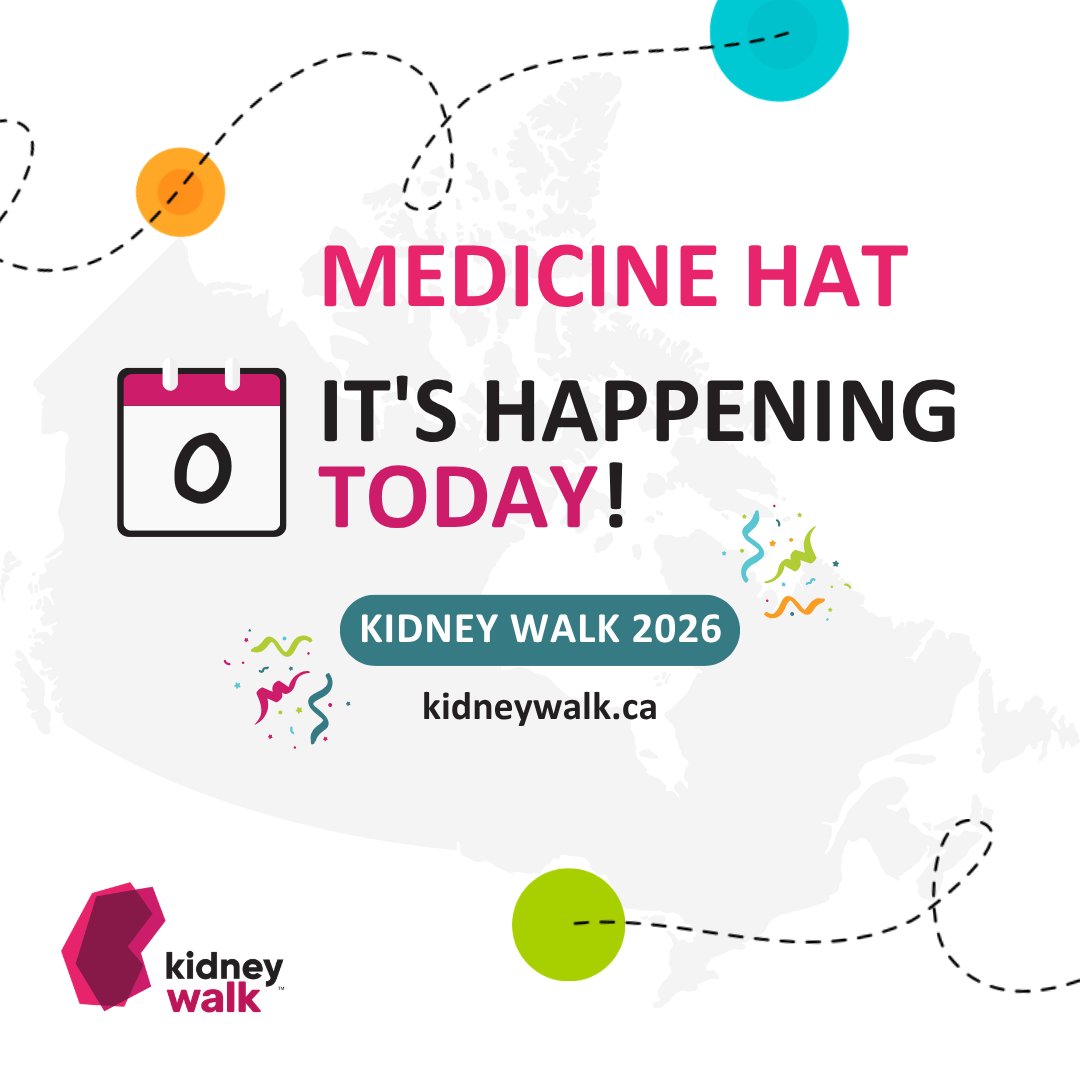 kidneywalk's tweet photo. 📣 GOOD MORNING MEDICINE HAT - Kidney Walk starts in 30 minutes!
We can't wait to see you! Registration opens at 9:00am and Kidney Walk starts at 10:00am Location: Medicine Hat College: 299 College Drive SE, Medicine Hat, AB
https://t.co/ObMrHck23o https://t.co/pvOY2r58a4
