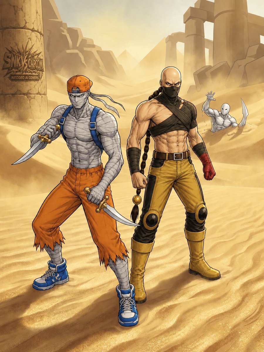 neogeocovers's tweet photo. 🚨 Aqui na minha cidade algumas pessoas achavam que o Lin (#kof 2000) parecia uma múmia e essa foi a inspiração para esta imagem ao lado do Mack (#captaincommando).
👁️ SEE MORE ON MY PROFILE!
❤️ LIKE! 🖍️ COMMENT! 🔄 SHARE!
#svc #cvs #snk #capcom #retrogames https://t.co/AjO0fnG8cy
