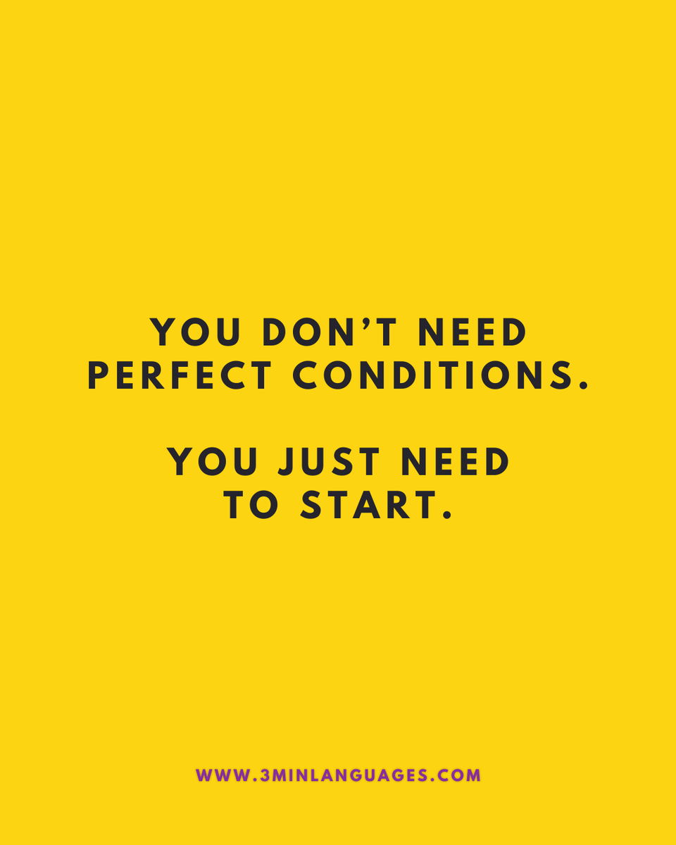 3MLanguages's tweet photo. Perfect conditions won’t arrive. Start anyway.
 3 minutes is enough to begin.
 👉 Take the first step: https://t.co/aviltQdhX3

#3MinuteLanguages #StudyIn3 #LanguageLearning #MicroLearning #Consistency #LearnFrench #LearnSpanish #LearnGerman #LearnItalian #LearnPortuguese https://t.co/potvaeYfld