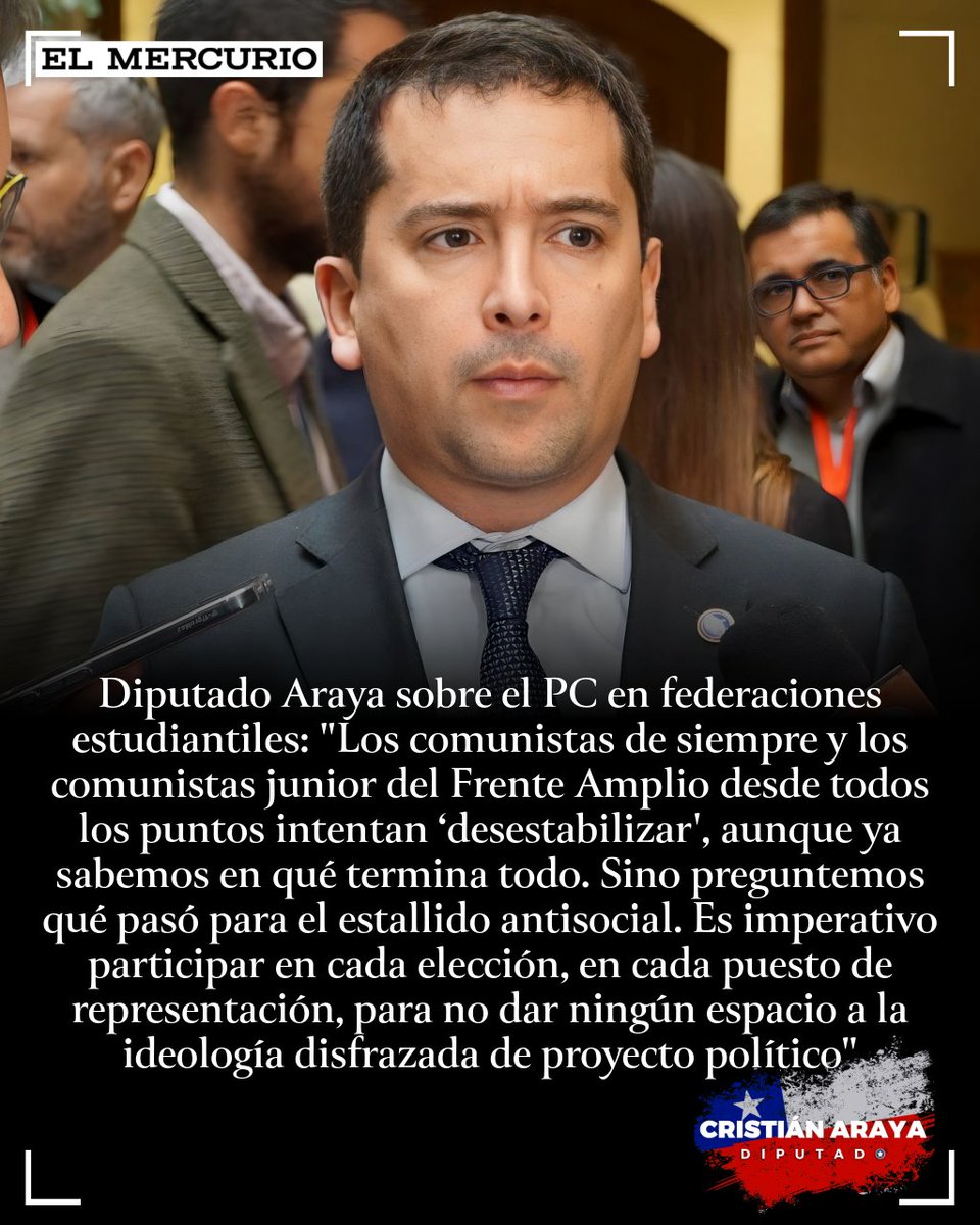 🇨🇱 𝐂𝐑𝐈𝐒𝐓𝐈𝐀́𝐍 𝐀𝐑𝐀𝐘𝐀 - DIPUTADO tweet media