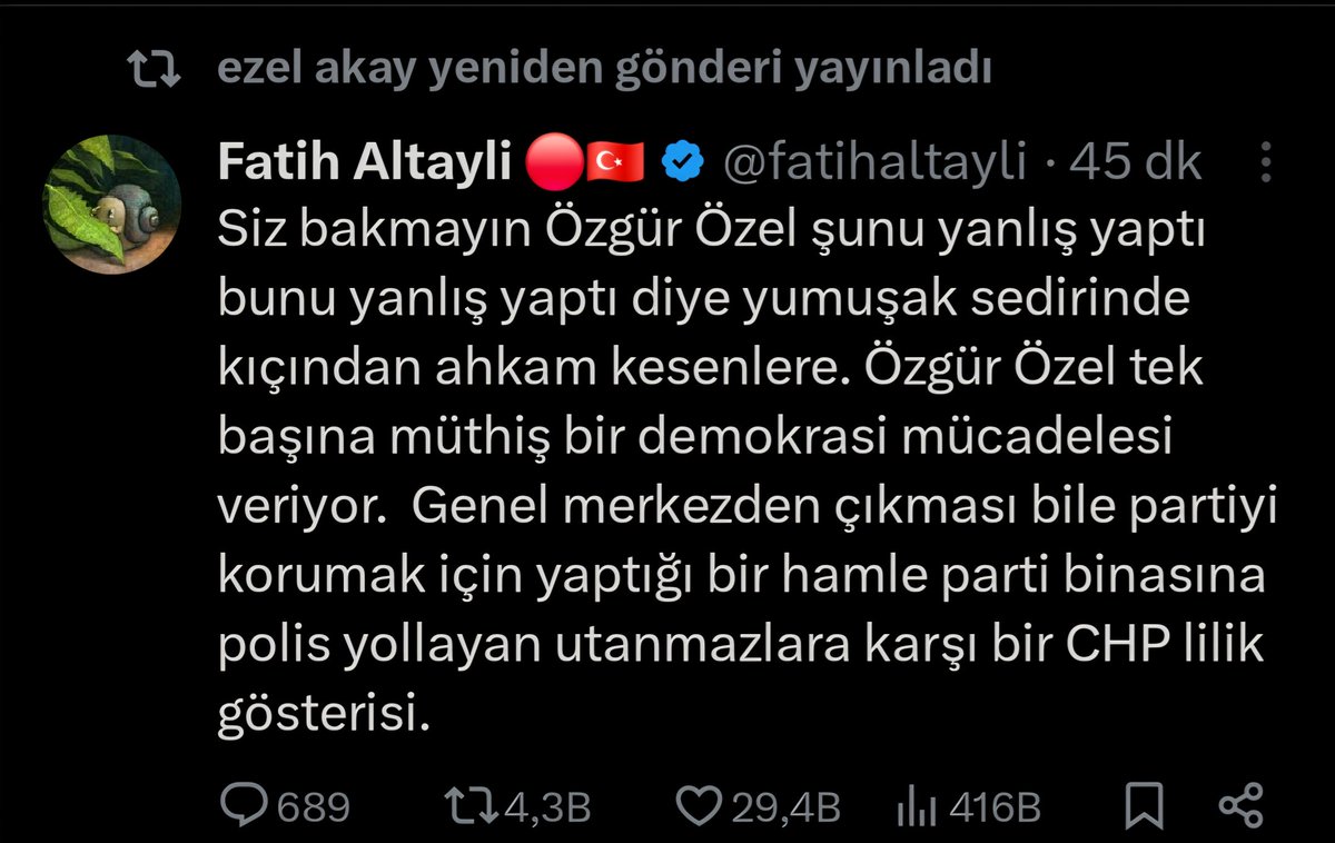 baransolar's tweet photo. @cuneytozdemir Sana en güzel cevabı değerli @fatihaltayli vermiş. En azından senden daha omurgalı! https://t.co/Q7ZnLQrCax