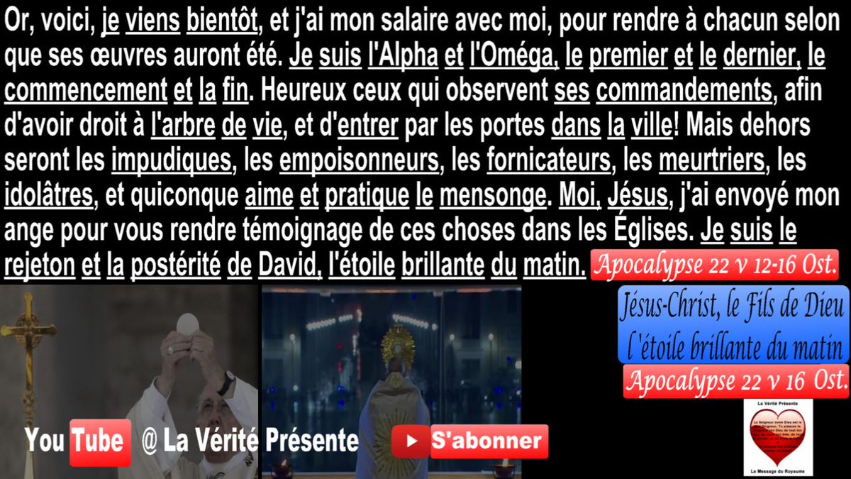 VeritePresente's tweet photo. #Profession, #Doctrine et #Connaissance des #profondeurs de #Satan = {#Eucharistie, #Communion avec #démons, #Sacrifice à des démons, #Adoration de démons, #culte des #anges, culte de l’#armée du ciel, #Manger des choses sacrifiées aux #idoles, #Hostie, #Idolâtrie, #Fornication} https://t.co/BpWJICwMGm