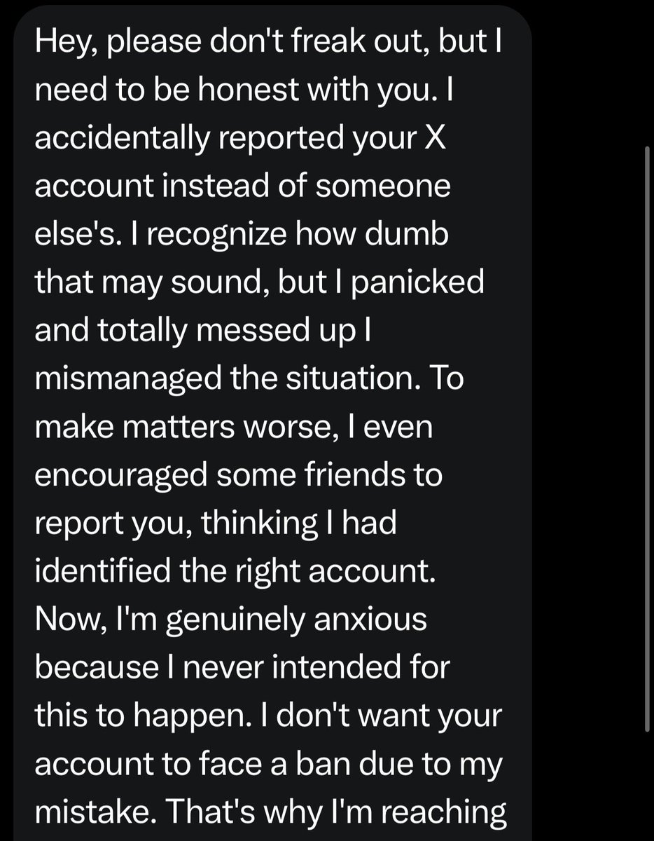 MfDylanH's tweet photo. Anyone else got a message like this? 
Idk if it’s spam or what. https://t.co/SJG3inw76r