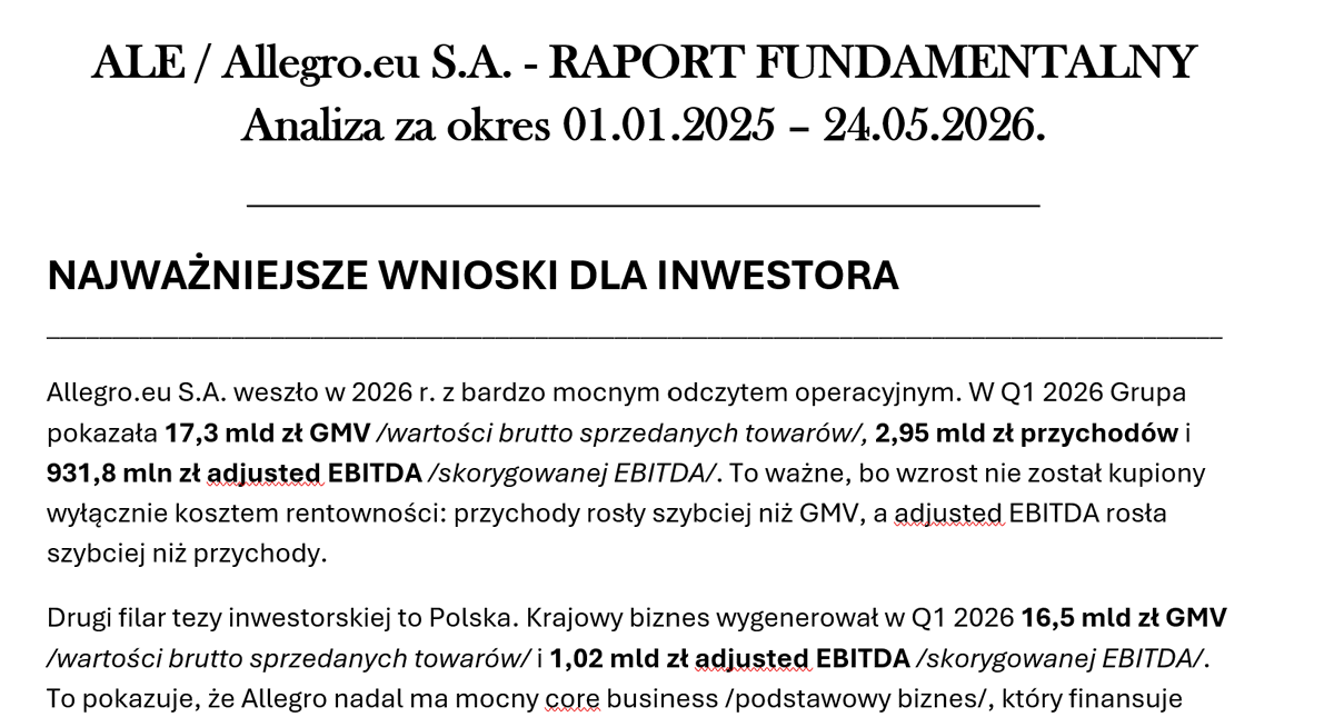 iLuminaciGPW's tweet photo. $ALE #ALLEGRO
Dostępny na naszym Discordzie. Zapraszamy. Wejściówka w BIO profilu.
Przy okazji, część naszych raportów znajdziecie na GoogleDrive https://t.co/DTx3JiRvk5 https://t.co/jleWnTBOr8