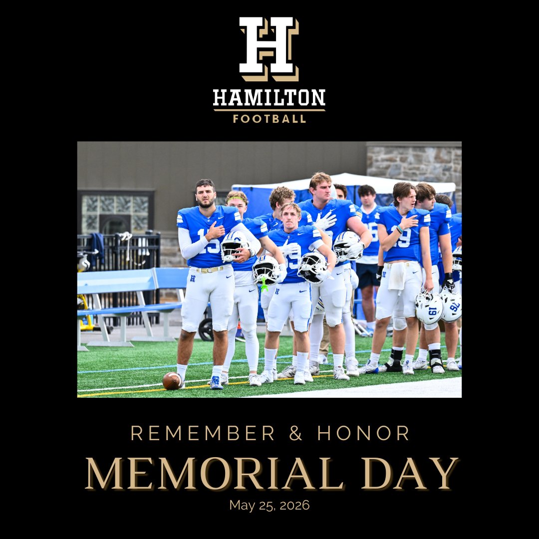 HamCollFootball's tweet photo. Today, we remember and honor service, sacrifice, and selflessness. https://t.co/QGJX3Tojwx
