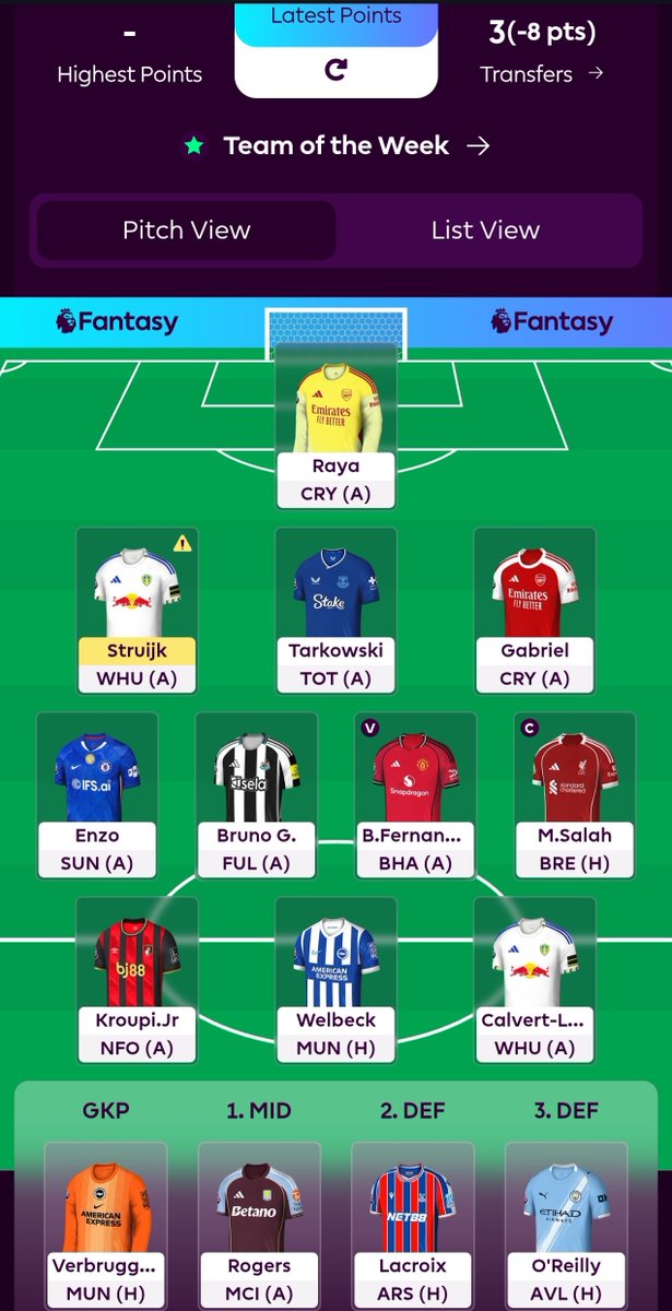 mohit7292's tweet photo. #fpl GW38, -8 hit taken. Salah cap. Lets go for carnage! https://t.co/KUKGDkMn7q