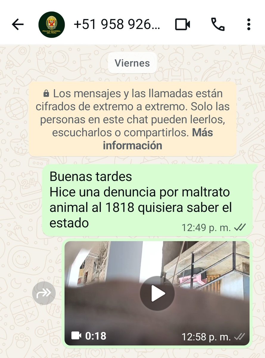 endulzado's tweet photo. @MininterPeru De que sirve de denunciar al 1818 si no le hacen seguimiento. 
En la comisaría de sol de oro no responden por los casos.
En la municipalidad de los olivos no tienen idea de cómo manejar estos casos. https://t.co/huLnbhmywg