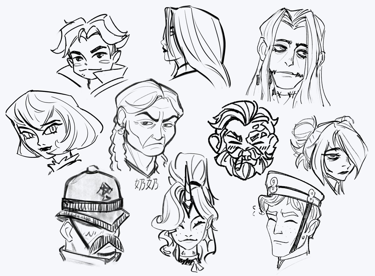 mindcabbage_'s tweet photo. head sketches #deadlock https://t.co/dKOwJdWFOc