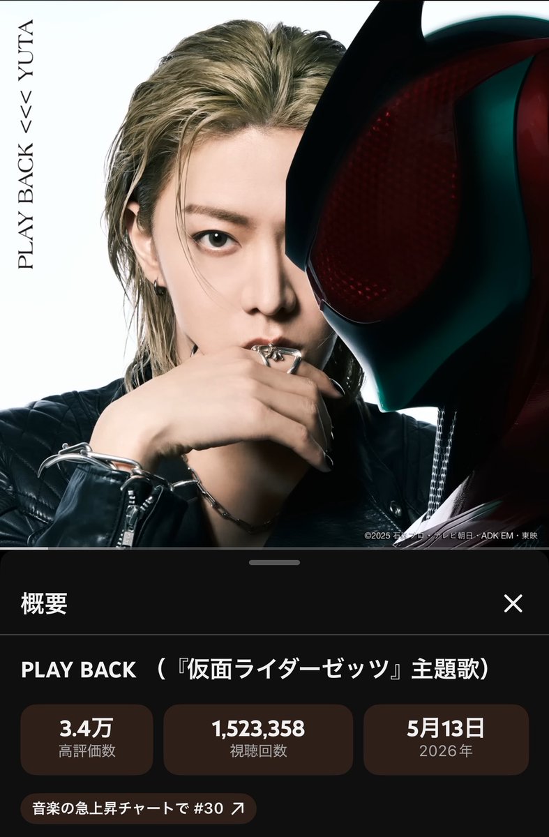 悠太くんの歌声聴く！！！ 急上昇チャート30位✨ 昼間はチャートアウト