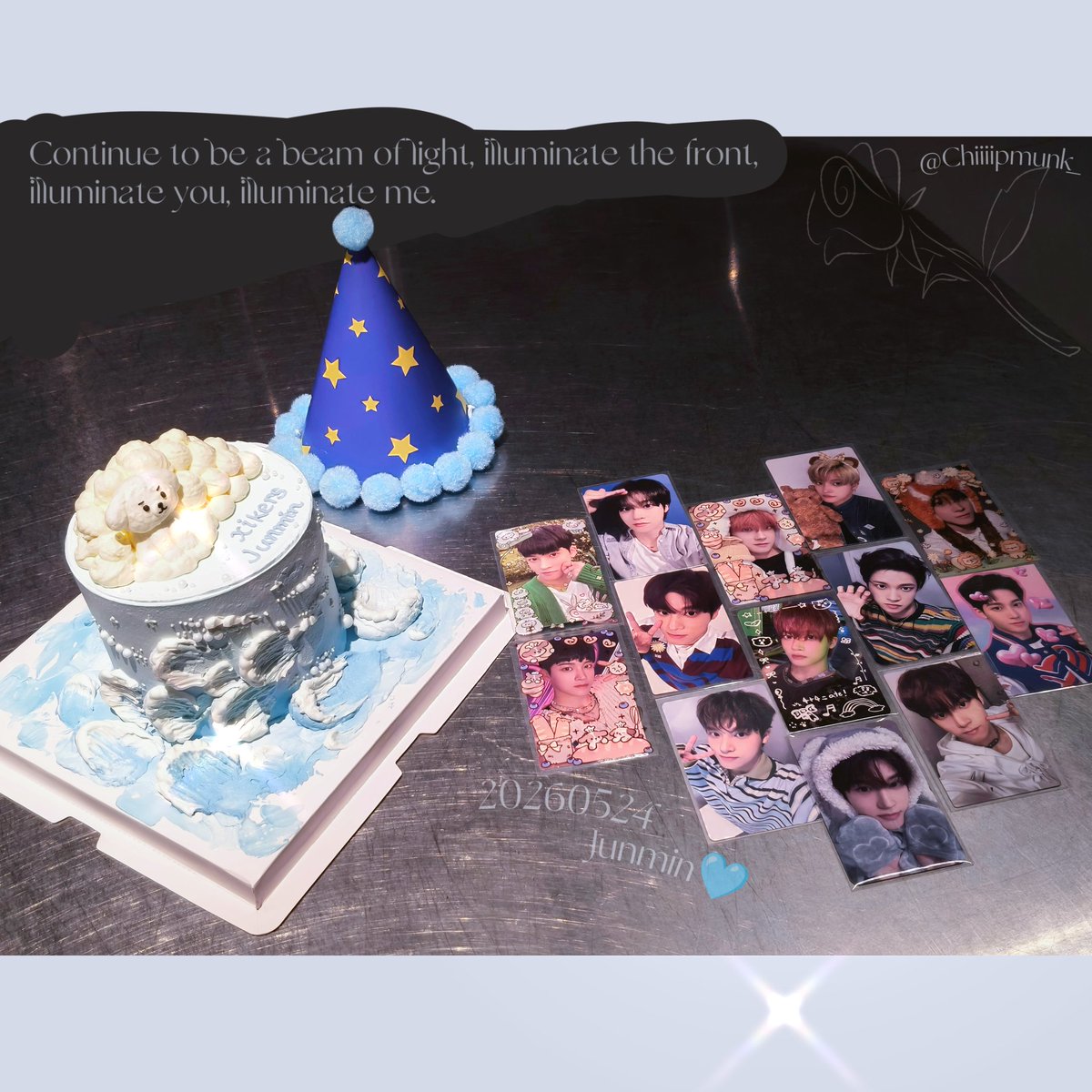 Chiiiipmunk_'s tweet photo. 생일 축하해, 나의 천사🩵🪽
#xikers #싸이커스 #준민 #JUNMIN https://t.co/dEBlCI6icj