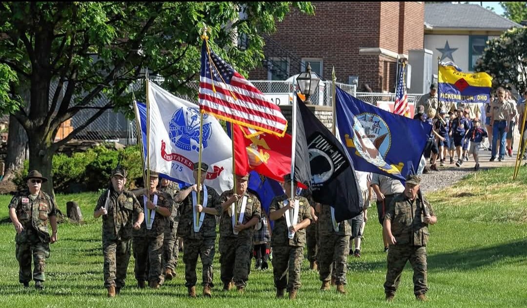 CityofPick's tweet photo. Members of American Legion Post #283 will march from Violet Cemetery into Victory Park tomorrow morning at approximately 9:30. A small ceremony that includes a 21-gun salute, the playing of Taps and a wreath laying will take place. All are welcome. 
#MemorialDay https://t.co/iEi2jXKD7t
