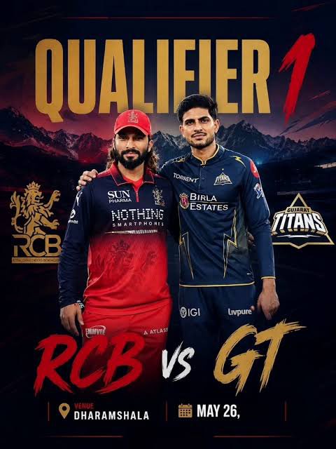 CricketopiaCom's tweet photo. Qualifier 1 - RCB Vs GT, 26th May, Dharamshala. 

Eliminator - RR Vs SRH, 27th May, Mullanpur.

Who are you backing to win the IPL 2026? https://t.co/xiVNpZSDN5