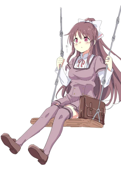 ブランコを楽しむ月夜ちゃん