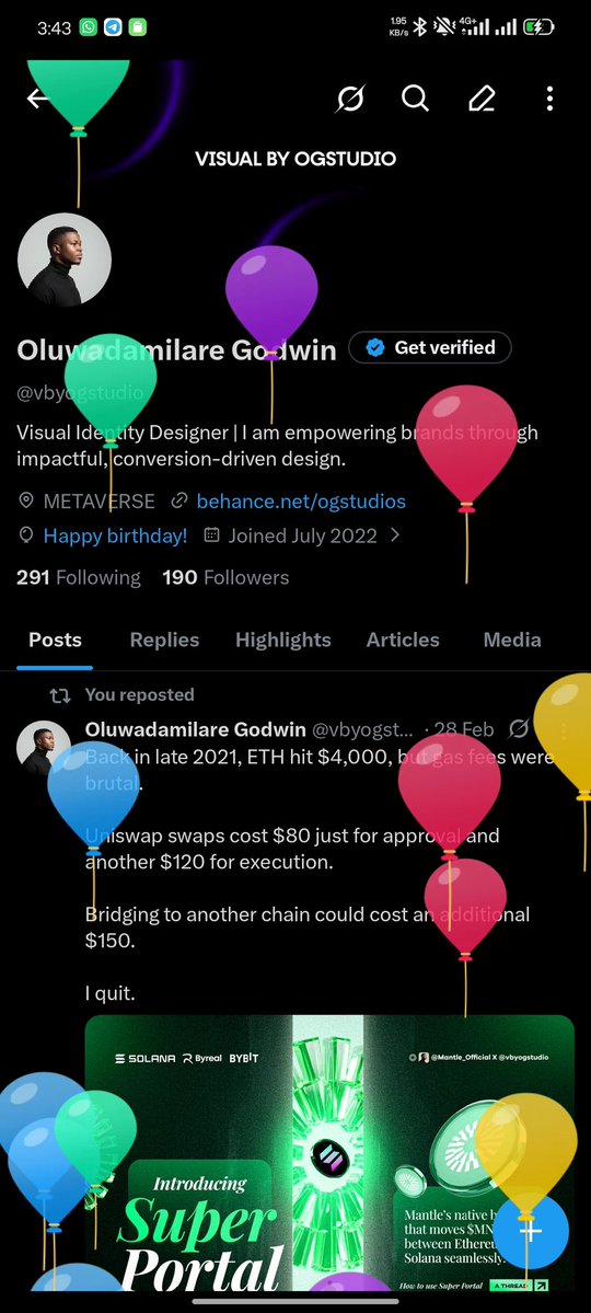 vbyogstudio's tweet photo. Another year older, wiser, and more intentional. Happy birthday to myself! 👑 Ready to embrace everything this new age has to offer and keep building the life of my dreams. Cheers to more wins! 

Happy birthday champ 🥳 https://t.co/ebcyfMD9Vh