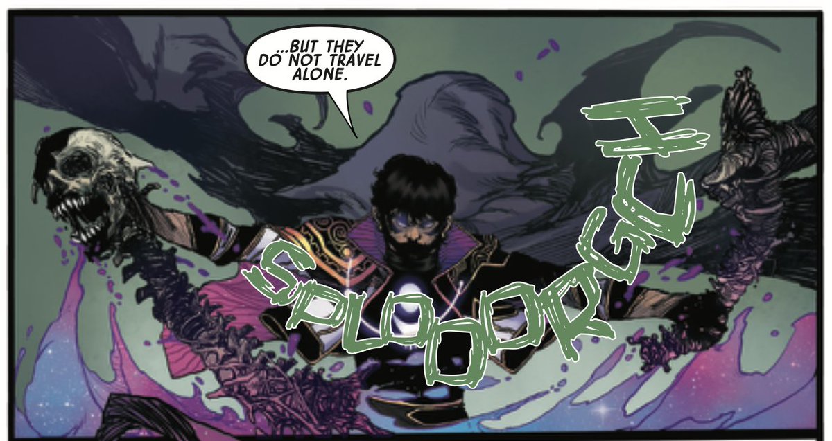 AIPTcomics's tweet photo. KAPOW moment of the week 💥

@Nosocialize picks the reality-bending chaos of ‘Sai: Dimensional Rivals’ #5 by @peachmomoko60
@alextalkscomics highlights the horror and emotion of ‘Sorcerer Supreme’ #6 by Bernard Chang.

Absolute cinema comics this week:
https://t.co/bLSzvkJco7 https://t.co/6WY9GLQuEi
