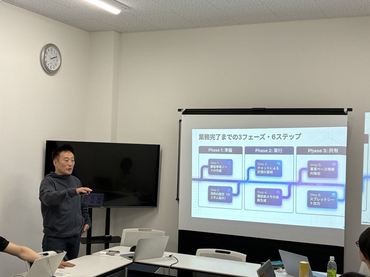 keds_with_ai's tweet photo. 【#ゆるっと作業会 in 福島】
郡山で作業会を開催しました!
初参加の方も交えて、AIツールを学び合いました🌱
今回の内容:
・NotebookLMの活用
・名刺作り
福島はエリアが広く、8名中5名が浜通り地区からの参加🚗 皆さんの熱意を感じる会でした✨
#47PROJECT #SHIFT_AI https://t.co/z9FWF5LvvJ