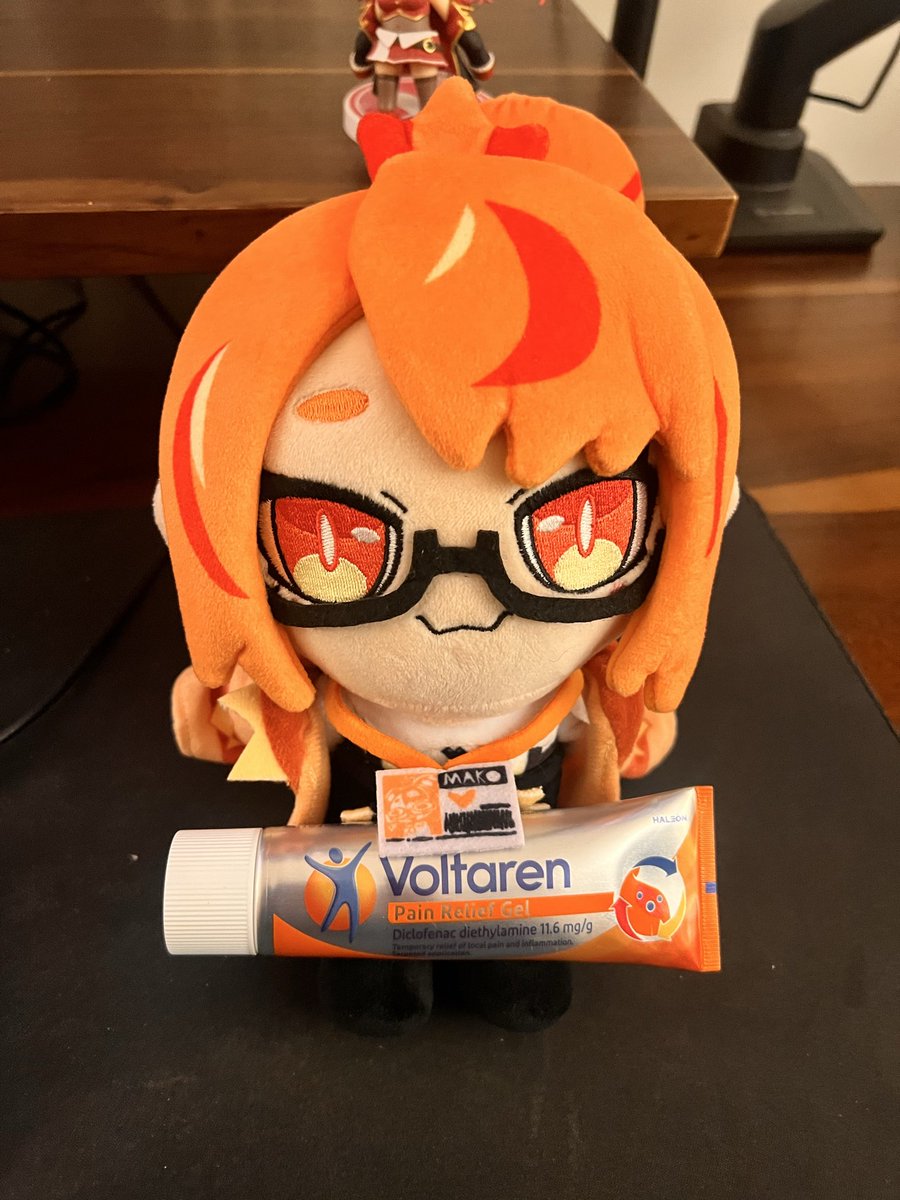 MakoFukasame's tweet photo. can’t believe i need to tell chat wait while I apply arthritis gel to my knee, good practice for the retirement home stream future though https://t.co/4DGt4IPxXi