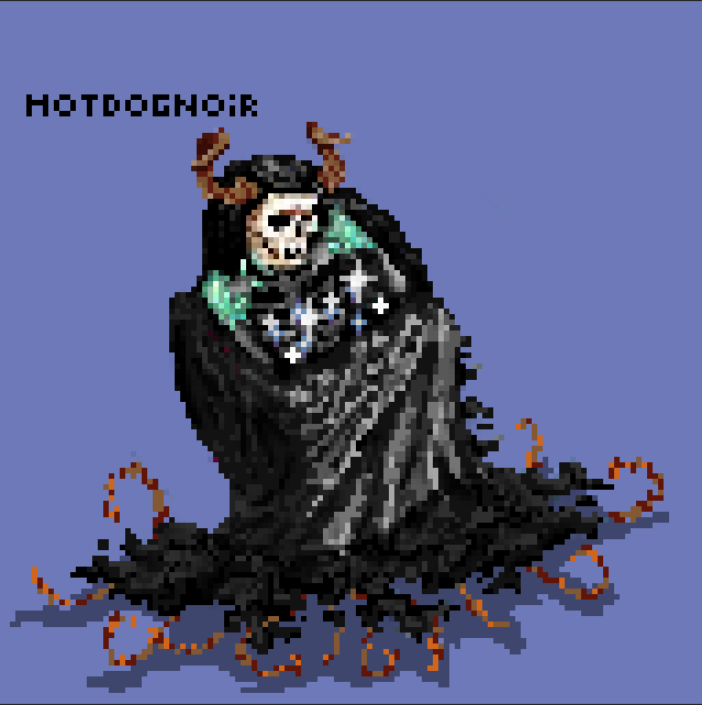 HotDogNoir's tweet photo. Sprite I made of my oc from a med fan tabletop like universe (NRP) for dominions 6 modding
#OC #Ucrenata #NRP #Dominions6 #Lich #PixelArt https://t.co/AxtUoQN73B