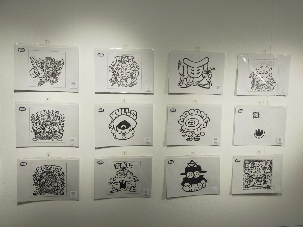 0T11e's tweet photo. 御徒町mograg galleryでGULさん（@GULPOST）の個展「GUL EXHIBITION “図画²”」観てきた🧐
今回は作品の原画も展示販売されていて見応充分😀
ゴールドくじ麺皇帝でた🤩 https://t.co/2ihib1ZCTs