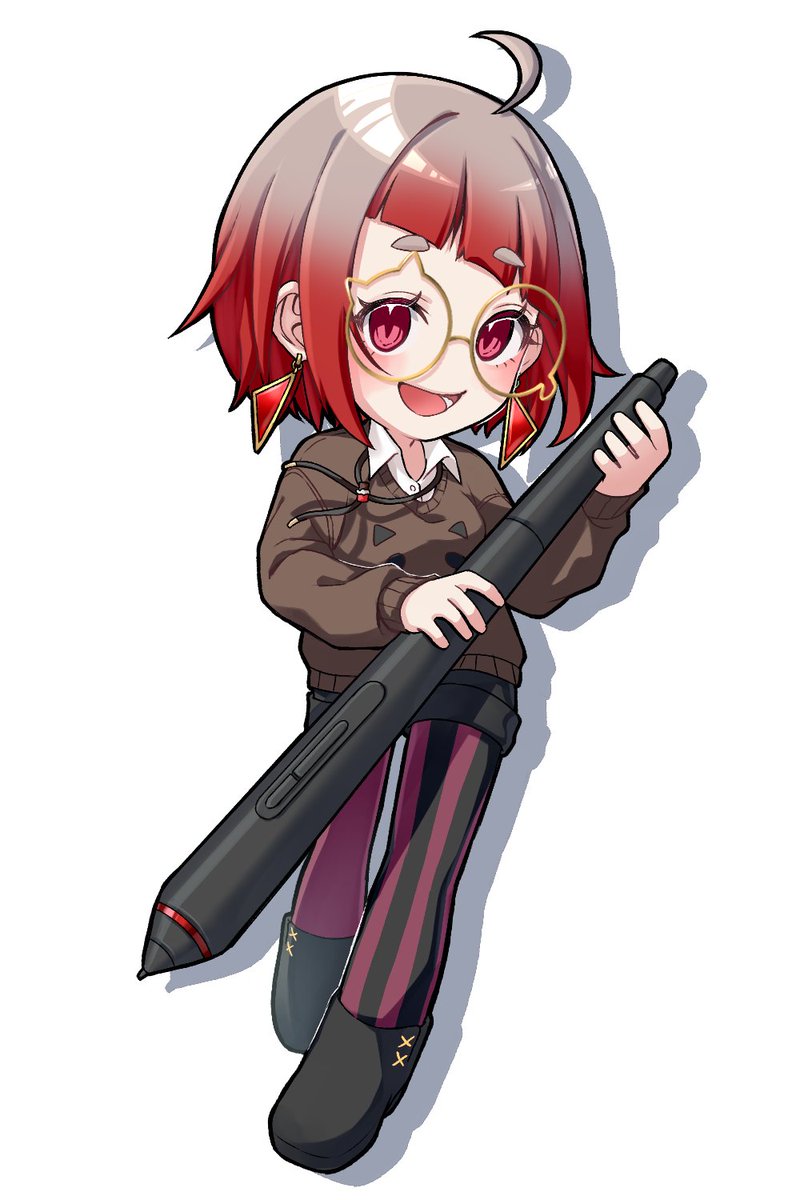 ck96a's tweet photo. 依頼の合間に
自キャラで2等身と3等身のサンプル描いたんだけど
めっちゃ可愛いから見て https://t.co/DYBJTmqBLv