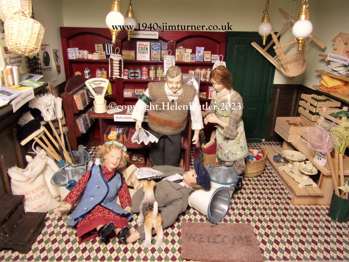 1940sJimTurner's tweet photo. As its so hot, we're selling "Keeping cool kits". Which are 2 buckets &amp; a paper fan (cold water not included). Me &amp; Norman tested them. Norman tried to walk in his &amp; fell. Enid had to rub him with Wintergreen ointment. Please be aware: You cannot walk whilst standing in buckets! https://t.co/y4LrcMltjH
