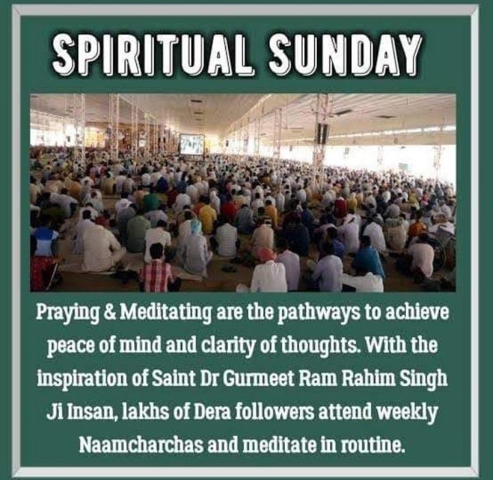 insa49601's tweet photo. रविवार सिर्फ आराम का नहीं, बल्कि आत्मा को शांत करने का भी दिन है। सत्संग सुनने और सेवा करने से मन को सच्ची खुशी मिलती है। पूज्य गुरु Saint Gurmeet Ram Rahim Ji की प्रेरणा से अपने जीवन में सकारात्मकता लाएं। #SpiritualSunday https://t.co/kOfJVYPScM