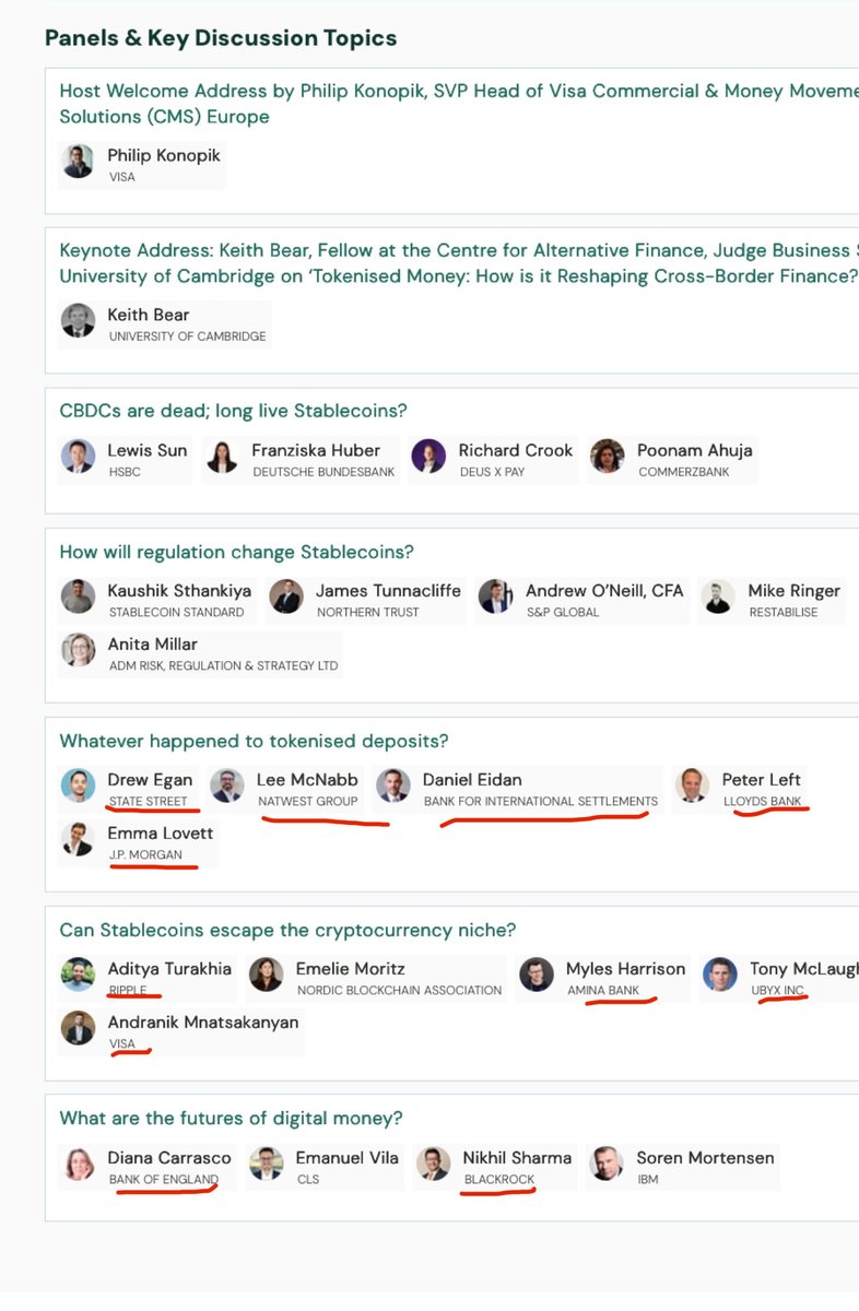 Francis37879301's tweet photo. It’s always interesting the topics and the Organizations and Crypto Networks that attend these Private Panel Discussions🤔 #blackrock #ripple #visa #natwest #bankofengland #lloyds #statestreet https://t.co/anU923Y9V1