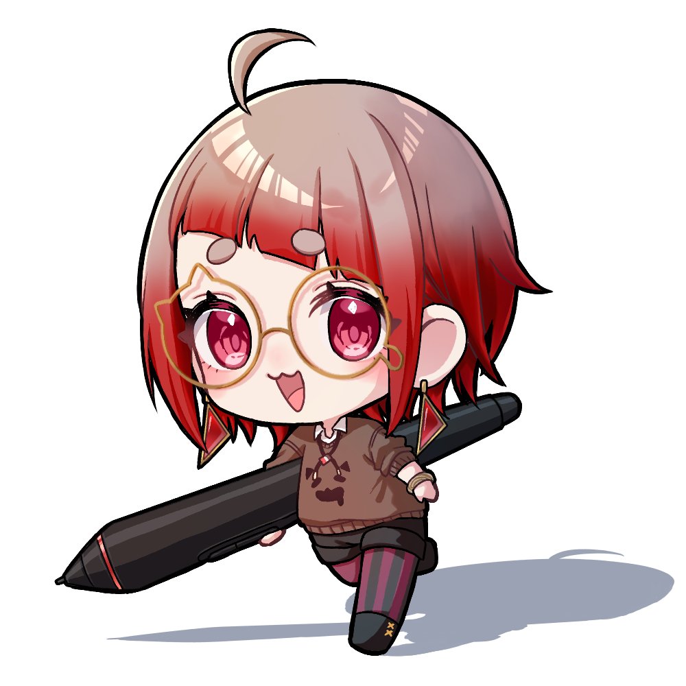 ck96a's tweet photo. 依頼の合間に
自キャラで2等身と3等身のサンプル描いたんだけど
めっちゃ可愛いから見て https://t.co/DYBJTmqBLv