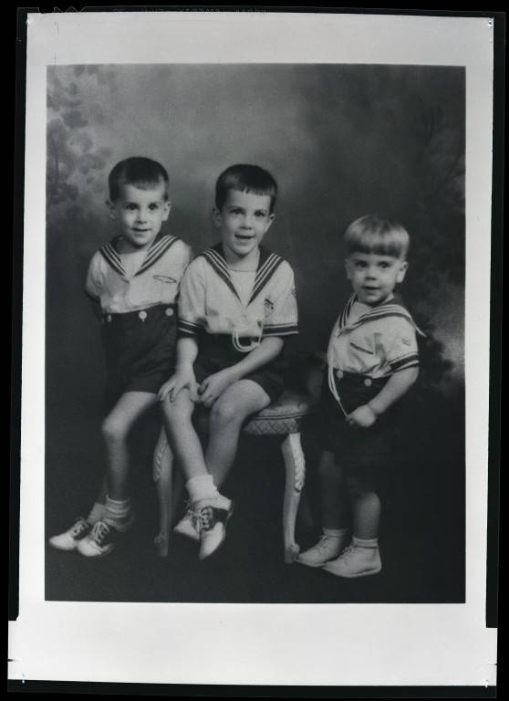 KyHistSoc's tweet photo. Recognized annually on May 24, today is Brother’s Day! 

This is a portrait of Thomas Field Van Meter, George M. Van Meter, and Lawrence Browning Van Meter, all in sailor suits.

William B. Ogden Studio, 1960s
Graphic1_Box10_97 https://t.co/IDQGCjJY2u