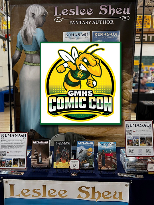 LesleeSheu's tweet photo. I'm excited to return to GMHS Comic Con this Saturday, May 30, 10am - 4pm! 

If you're in southern Maryland, do check out this fun con hosted by Great Mills High School, with artists, crafters, cosplay and more. I'll have Kumasagi books 1-4 available! 📚 https://t.co/CaKs3b92Fb