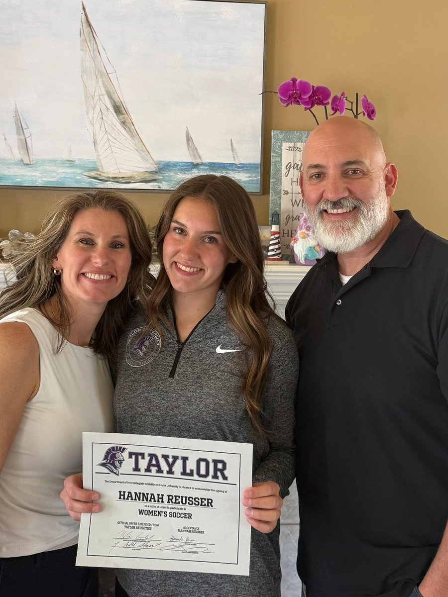 HReusser03's tweet photo. I am headed to Indiana!  Feeling incredibly grateful, excited, and blessed to announce my commitment to play soccer for Taylor University in 2027.  So thankful for this opportunity and for everyone who has supported me along the way.  ✝️🤍💜⚽️ 
@TaylorWsoccer
@wearesoccer_mi https://t.co/v45r6M2CFR