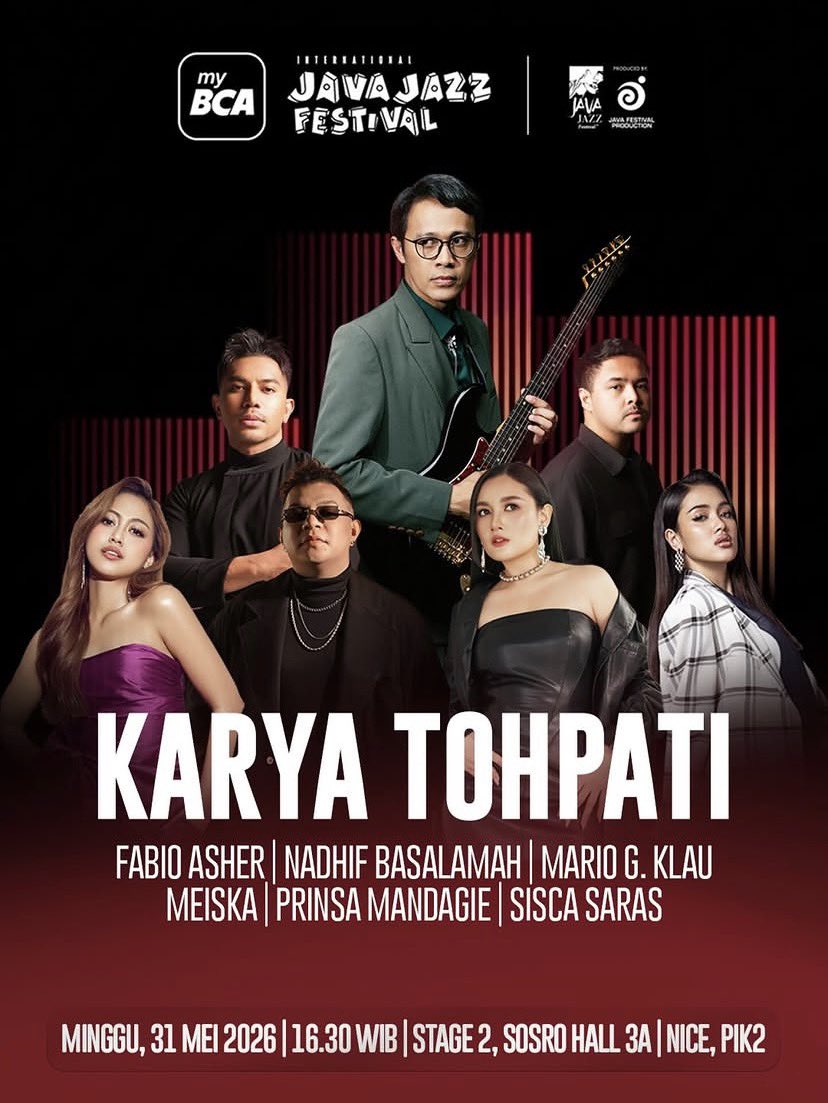 Siscanation_INA's tweet photo. Sisca Saras will perform at Java Jazz Festival 2026! ✨ 

She will join Tohpati’s stage on Sunday, May 31st 2026 at Stage 2 Sosro Hall 3A, starting from 16:30 WIB! 🙌

This is @_siscasaras_ second appearance at Java Jazz Festival, back to back. https://t.co/eq7vVVLMRp