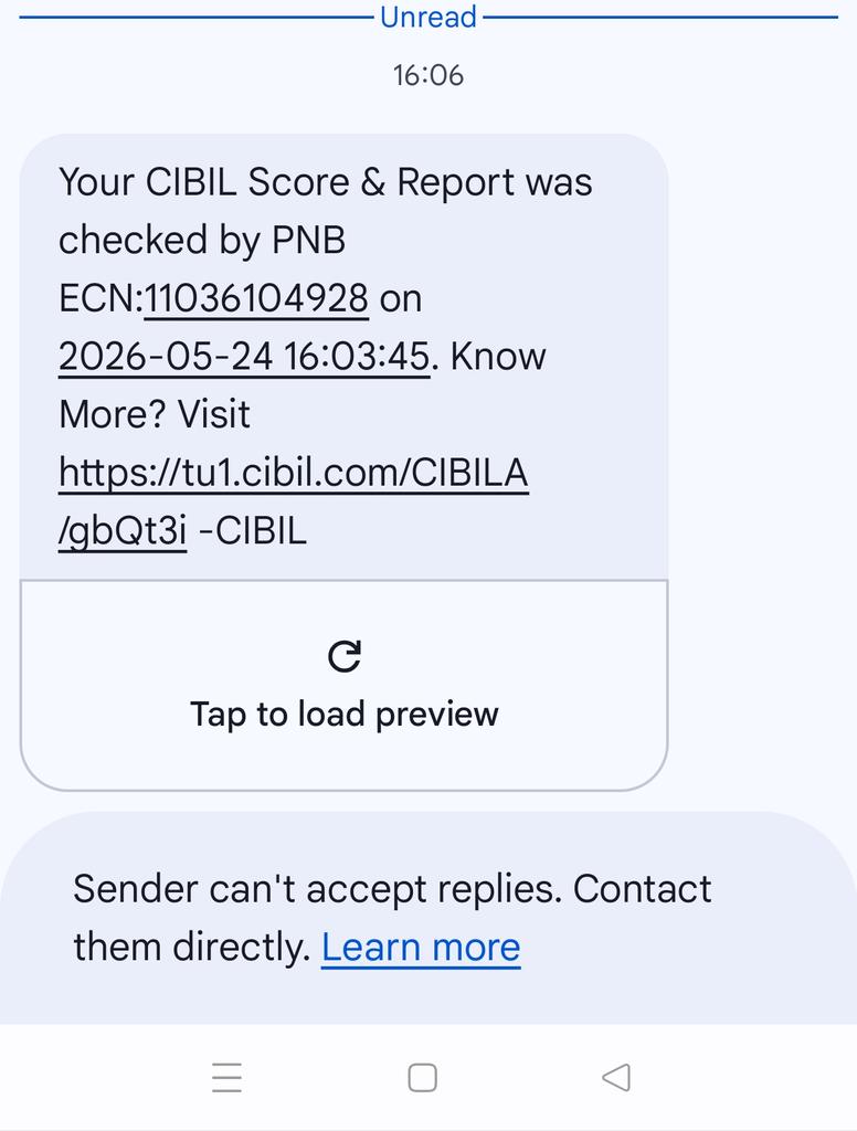 ykumar123's tweet photo. @pnbindia got this message but did not apply for any loan. Please check for any unauthorised access. May result into fraudulent transaction. https://t.co/gnA6Vzugce