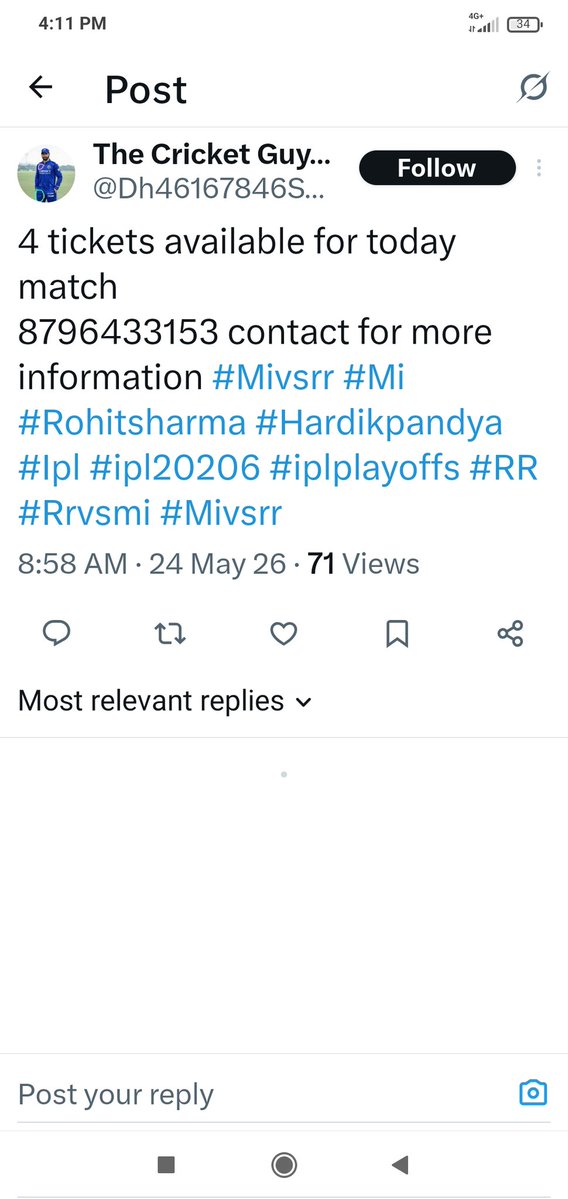 Ticket seller tweet media