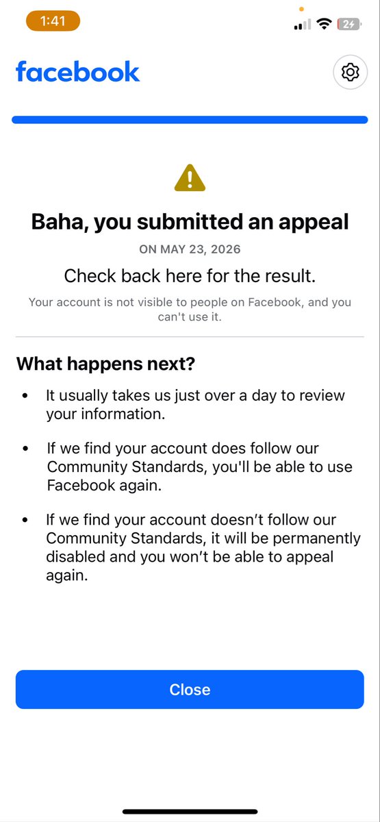 bahaaccount's tweet photo. @facebook Why my facebook and instagram closed https://t.co/78KTKp5oKY
