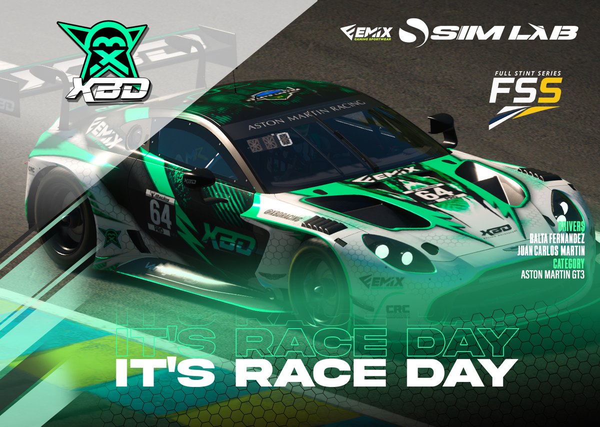 xbdracing's tweet photo. 🎯 Full Stint by @mml_racing 

Alineación para la tercera prueba 👇
🏎️ LMP2
👥 @alberto_g85 &amp; @Dani_espes 
🏎️ GT3
👥 @Virtualracingg1 &amp; @XbdBalta1987 

📌 Barcelona Historic
📽️https://t.co/DHRt7Oxv7C
📽️ https://t.co/gHIqQDdP1K
⏰ 16:30 hrs

💚 #GreenPower #GoXBD #SimLab 💚 https://t.co/pR9XjzOtrK