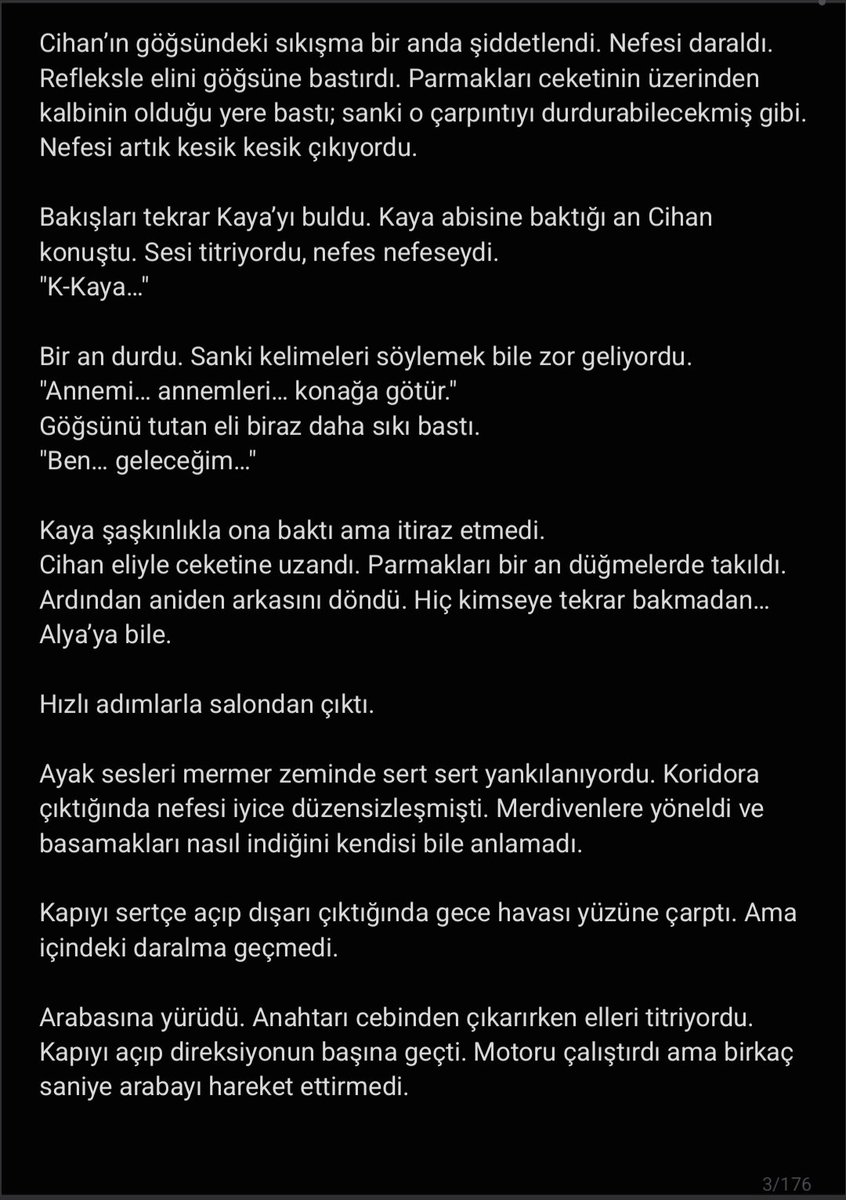 Elyndrax_'s tweet photo. 2. Bölüm - Git 🖤
Bana ne ölün ölüme, ne dirin dirime demiştin... Haklıydın Cihan Albora. O gün o arabada sadece bir beden değil, sana ait olan ne varsa hepsi öldü. Şimdi kendi ellerinle kazdığın o sahte mezarda, geride bıraktığın günahların yasını tut."
#UzakŞehir #CihAlFic https://t.co/6gCs0g2lnr