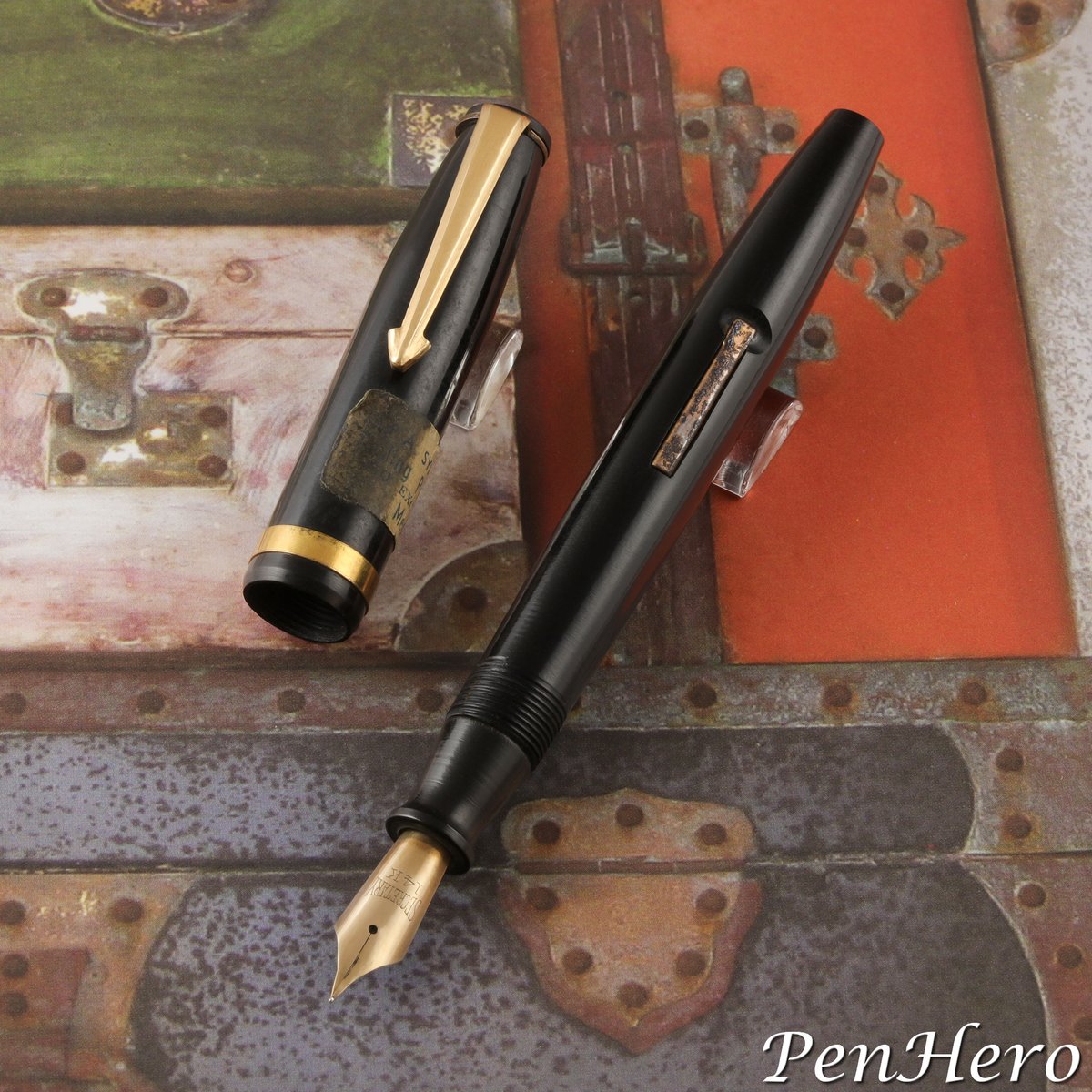 PenHero's tweet photo. The Secretary fountain pens shown in this article are stamped Newark Pen Company, which merged with the Camel Pen Company at some time between 1938 and 1944, and then changed its name to the Secretary Pen Company, Inc. probably in 1948. Clinton I. Prouty, previously vice president of the DeWitt-LaFrance Company of Cambridge, Massachusetts, makers of Superite pens and pencils, founded and served as its first president. The first factory was in Newark, New Jersey at 276 N. J. Railroad Avenue, with its sales office in New York City in the Bush Terminal Sales Building, a thirty story building at 130 West 42nd street. This story includes Secretaries, Camels, branding and company name changes, patent infringement lawsuits, tax evasion, and floaty pens and pencils!
Read the story about these interesting pens here:
https://t.co/TruC3YJVdy