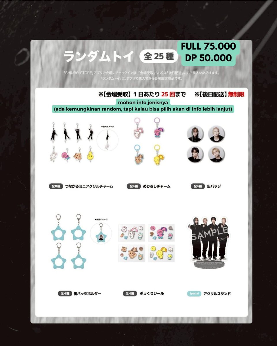 ryupei18's tweet photo. [HELP RT]

Hi ho! kali ini aku mau buka jastip handcarry md #SHINee World VIII the Trilogy di Jepang 💎🩵

Last order &amp; payment : 6 Juni 2026

🔸 SWC 8 at Belluna, Tokyo

Boleh DM atau bisa banget join WA group: https://t.co/qrdLL2MjlP

#SHINeeWorldVIII #JEPANG #JASTIP https://t.co/FN2E2TSJfN