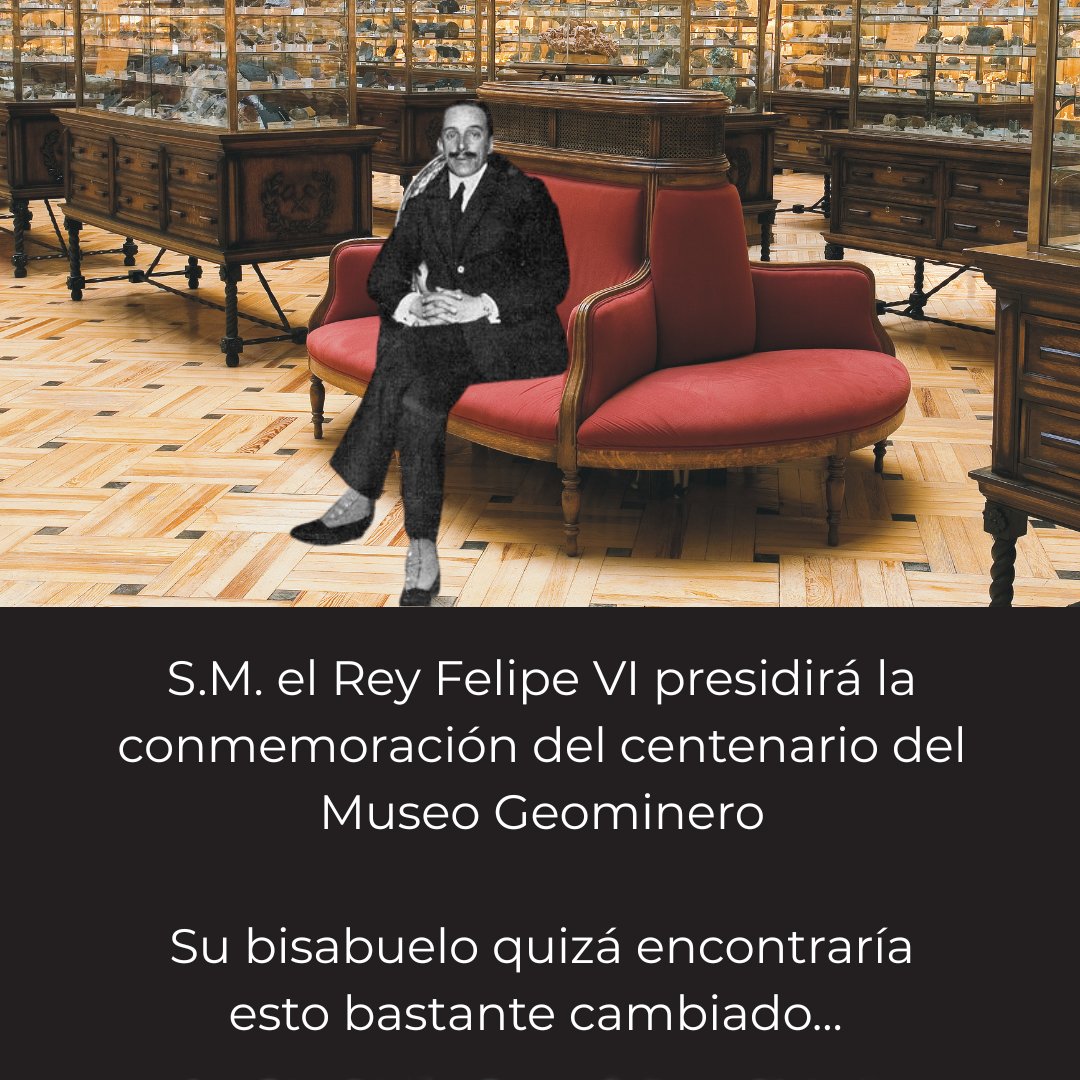 IGME1849's tweet photo. S.M. el Rey Felipe VI presidirá la conmemoración del centenario del @MuseoGeominero 

Su bisabuelo quizá encontraría esto bastante cambiado... https://t.co/W66lMy0b10