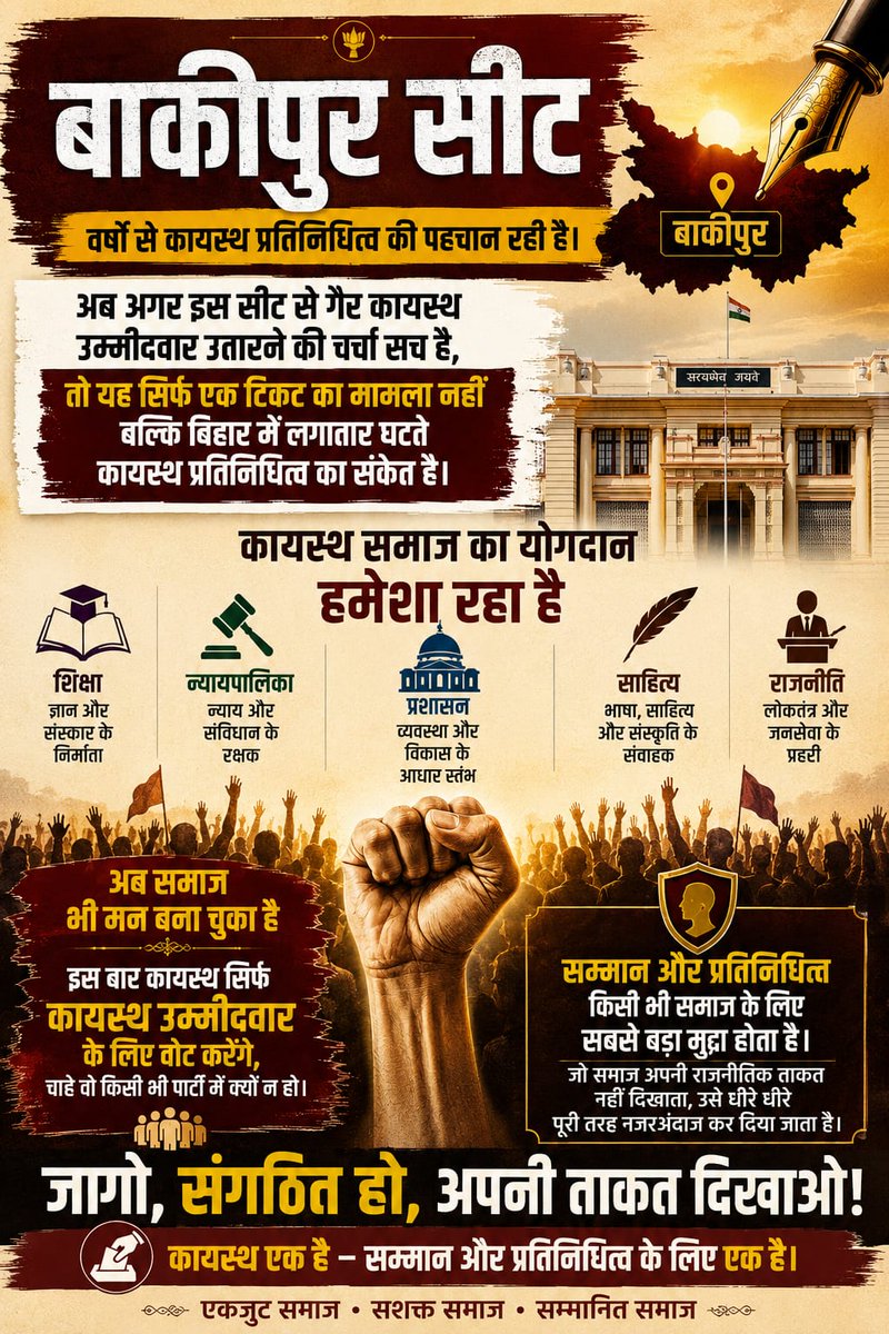 SahilAmbastaG's tweet photo. @AshokShrivasta6 @Prakharshri78
@Mrsinha @AmiSri @Lawyer_Kalpana @amadhab @ews_army @KV_INTL @kayastharising @EWS_WARRIOR https://t.co/jPt5AyWHCw