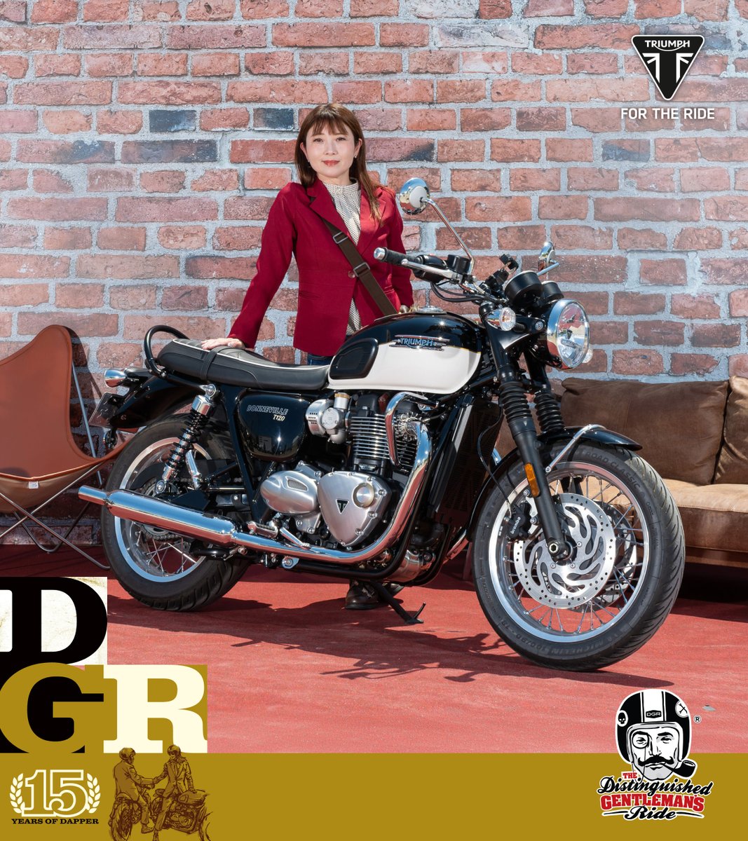 TriumphJapanKK's tweet photo. 走るだけじゃない。纏うことも、DGRの醍醐味。🎩🏍️

思い思いの自分らしいダッパースタイルに身を包み、この日のために磨き上げたトライアンフをはじめとしたクラシカルな一台とともに集まったライダーたち。
スーツ、ベスト、ボウタイ、キャップ——スタイルの数だけ、個性がある。

あなたの自分らしいスタイルも、ぜひ来年のDGRで見せてください！