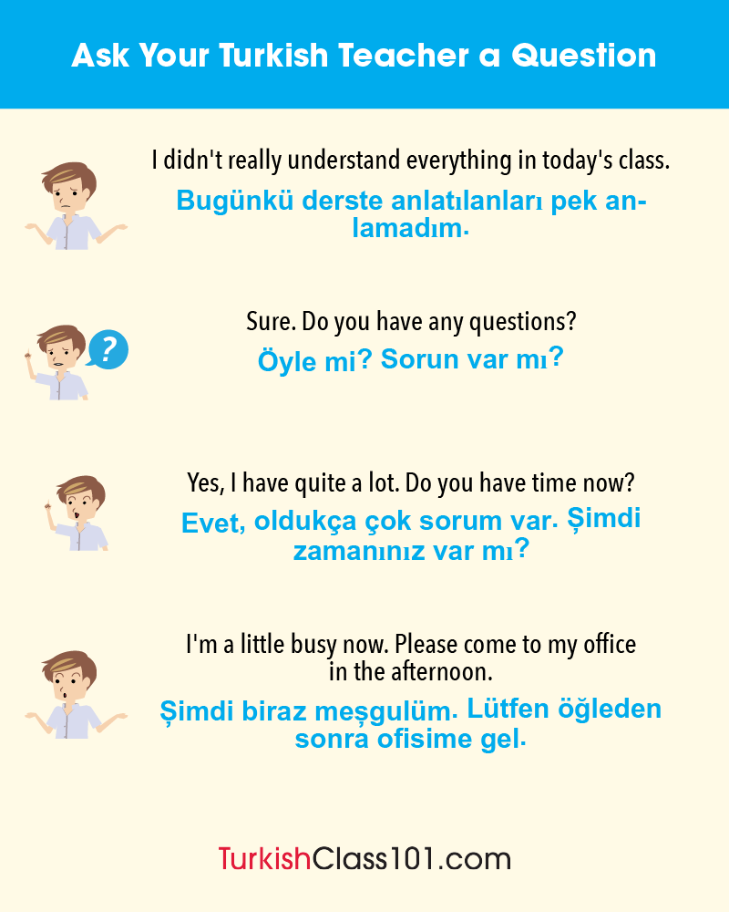 TurkishClass101's tweet photo. POV: You can finally ask your teacher questions in Turkish. 😎💬 Learn more useful phrases FREE:
https://t.co/5H4yK2i4E7 https://t.co/XsXKu6cFaq