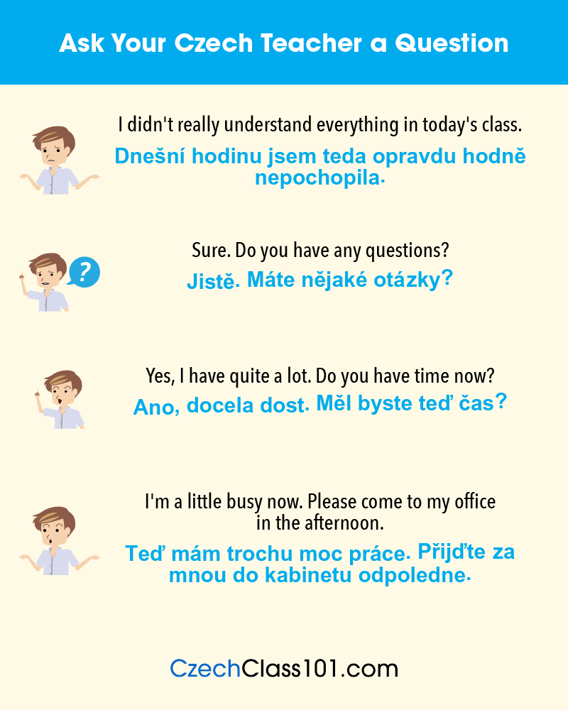 CzechClass101's tweet photo. POV: You can finally ask your teacher questions in Czech. 😎💬 Learn more useful phrases FREE:
https://t.co/s30hTzBAlv https://t.co/NQtYlG956B