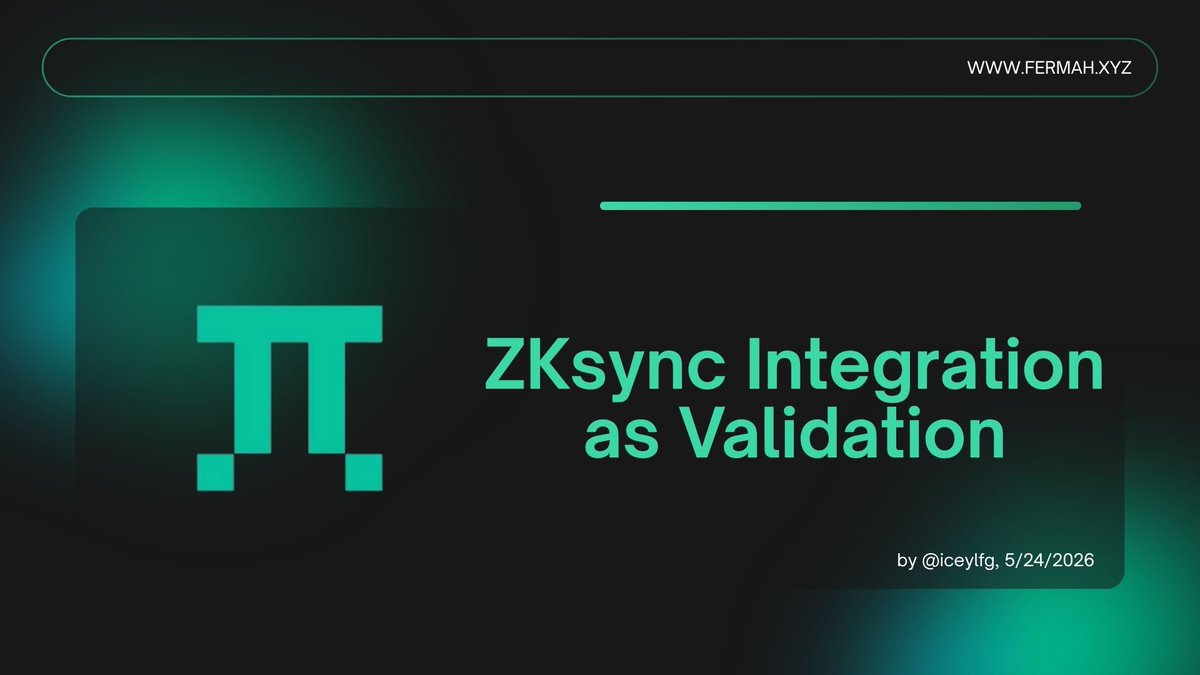 IceyLFG's tweet photo. A lot of decentralized infrastructure sounds convincing on paper.

The real question is:

can it survive production conditions?

@fermah_xyz’s live integration with ZKsync is important because it answers that question with real execution.

Let’s dive deeper🧊⤵️ https://t.co/sPw5axDS6d