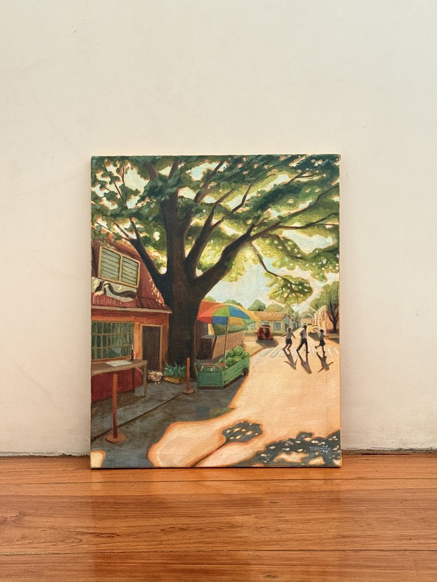 torakun98's tweet photo. aaahh you guys! proud of this one! 😭✨

"Magiliw Ang Sinag Ng Araw Bago Magdapithapon" is born out of the bittersweet memory of outgrowing our hometown but yearning for the nostalgia of it all.

Selling this painting. Help me spread and RT this!! https://t.co/ZfZfuGGT5G