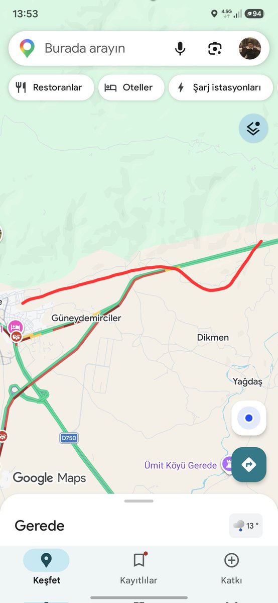 atavratborsa's tweet photo. @seyma1852 #gerede gerede trafiğinden kaçmanın en iyi yolu 25 dk da çıktık ordan navigasyon vermeyebilir https://t.co/DhchIKWTHl
