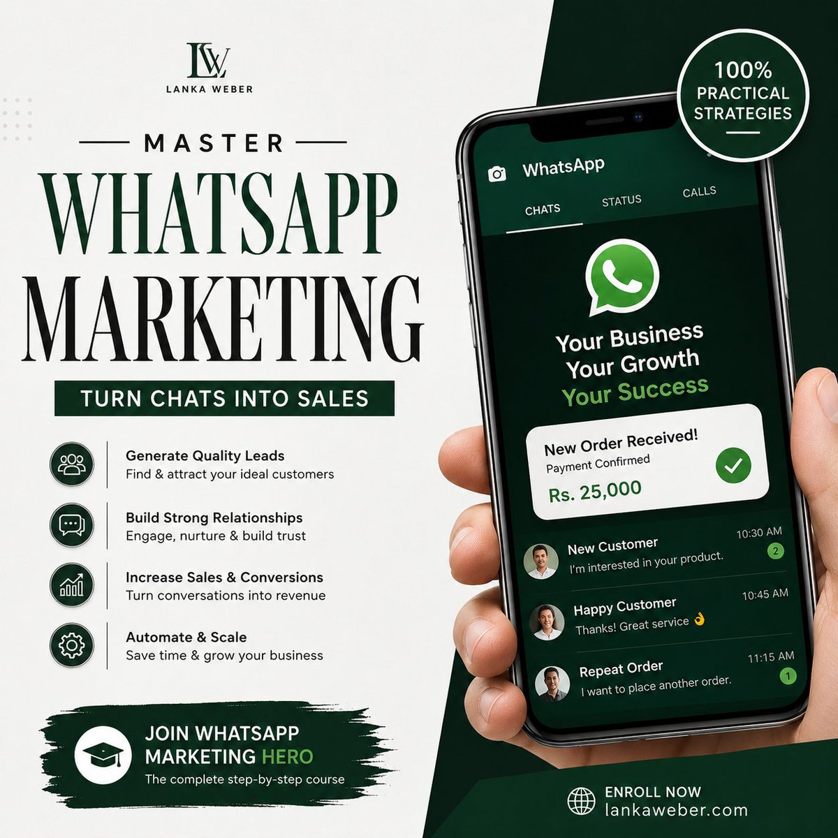 lanka_weber's tweet photo. 🚀 Stop chasing customers…
Start building direct conversations that convert into SALES.

With WhatsApp Marketing Hero, 

📲 Start mastering WhatsApp Marketing today.

#WhatsAppMarketing #DigitalMarketing #OnlineBusiness #MarketingStrategy #LeadGeneration #SocialMediaMarketing https://t.co/wVelqrHIZH